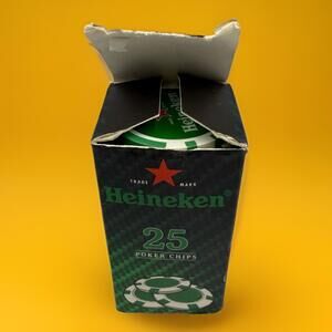 official promo Heineken Poker Chips Set Of 25 Promotional Chips Roll